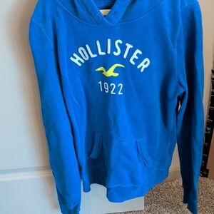 Hollister Bright Blue Hoodie with Logo